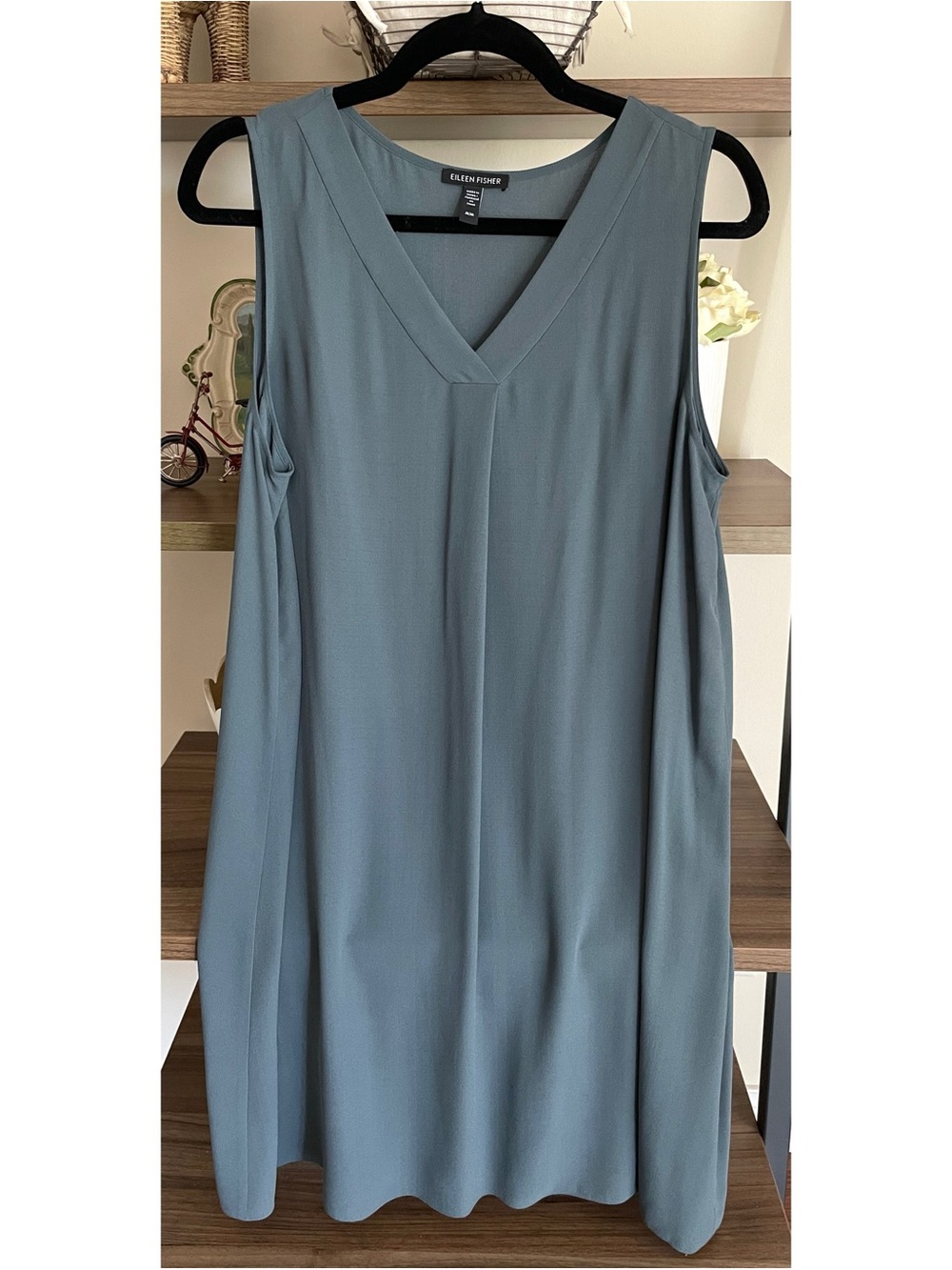 Eileen Fisher Silk Georgette Crepe Pleated Dress, Size Medium Retail $368 - Picture 4 of 10